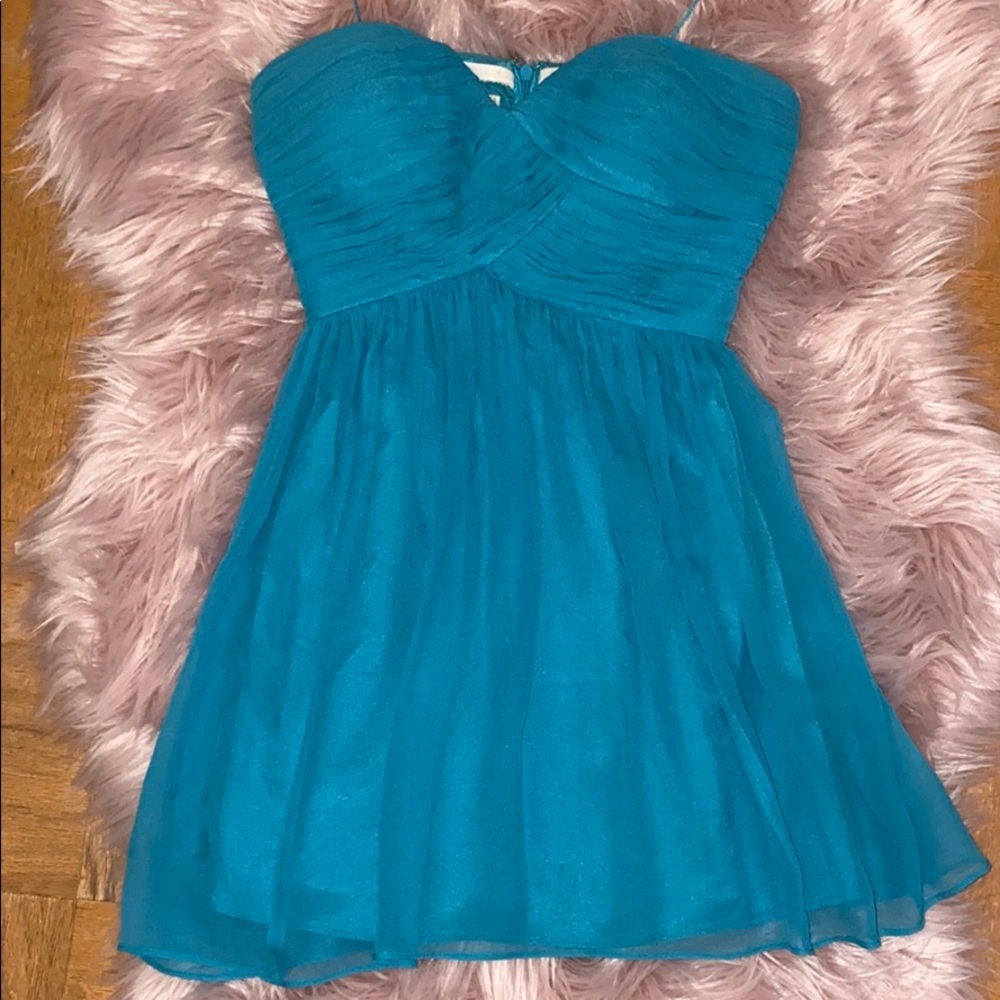 Blue corset party dress